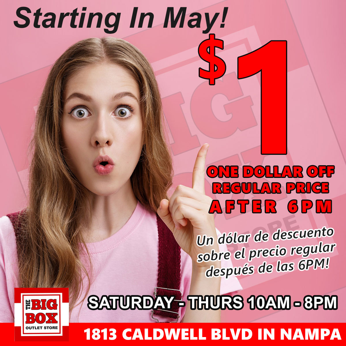 BIG SAVINGS IN MAY!